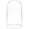 Plymor 4.5" x 8" Glass Display Dome Cloche with Gold Rim (Clear Glass Tray Base)